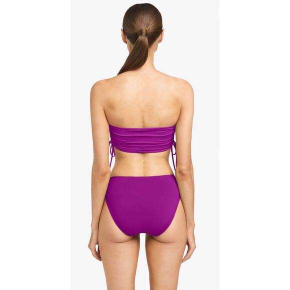 ROBIN PICCONE AUBREY HIGH WAIST BIKINI BOTTOM BOUGAINVILLEA Size XS - Picture 2 of 8